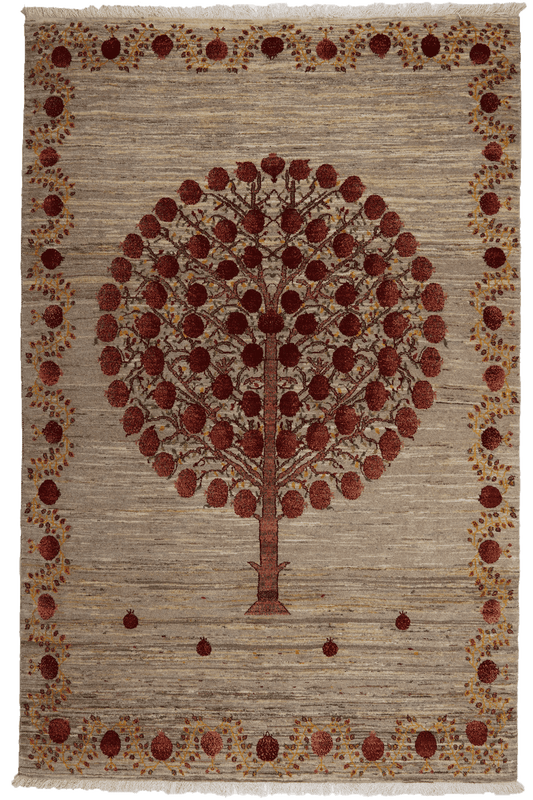 Vintage Rug Rizbaf 250x163cm Colorful Nature-Inspired Motifs