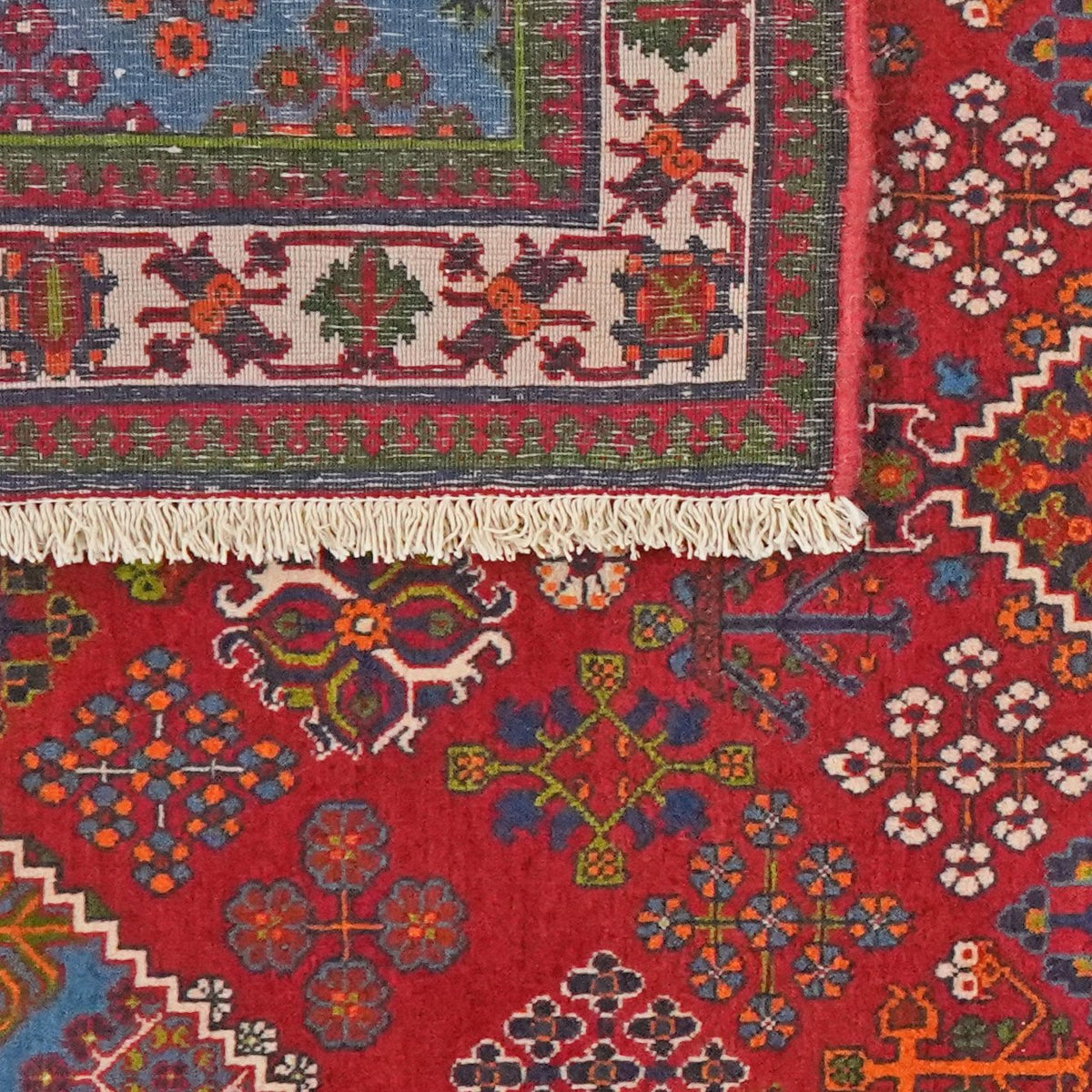 Tapis vintage Meymeh 172x121cm motif nature coloré