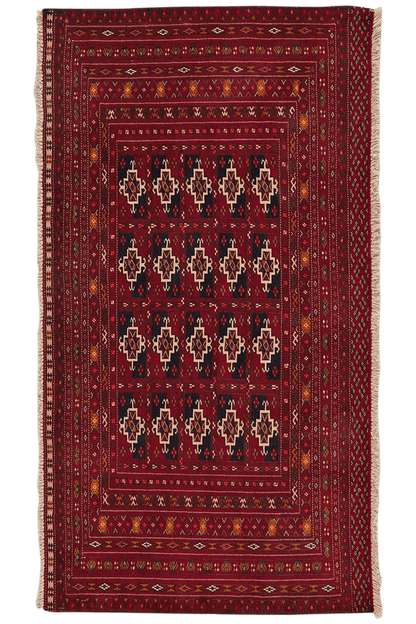 Vintage Carpet Turkman 73x134cm Colorful