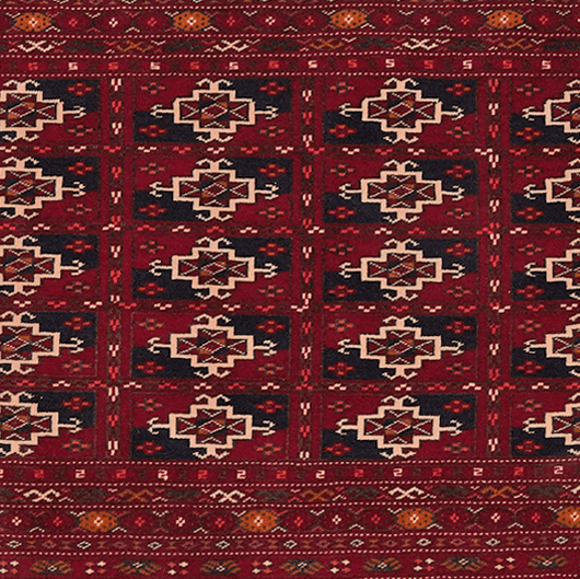 Turkman Vintage Teppich 73x134cm Einzigartige Muster