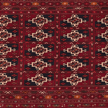 Vintage Carpet Turkman 73x134cm Colorful