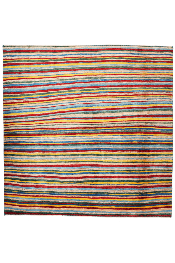 Vintage Carpet Gabbeh Sonnat 150x150cm Colorful Nature-inspired motifs