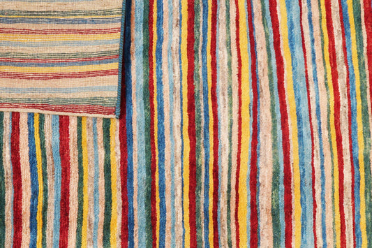 Vintage Carpet Gabbeh Sonnat 150x150cm Colorful Nature-inspired motifs