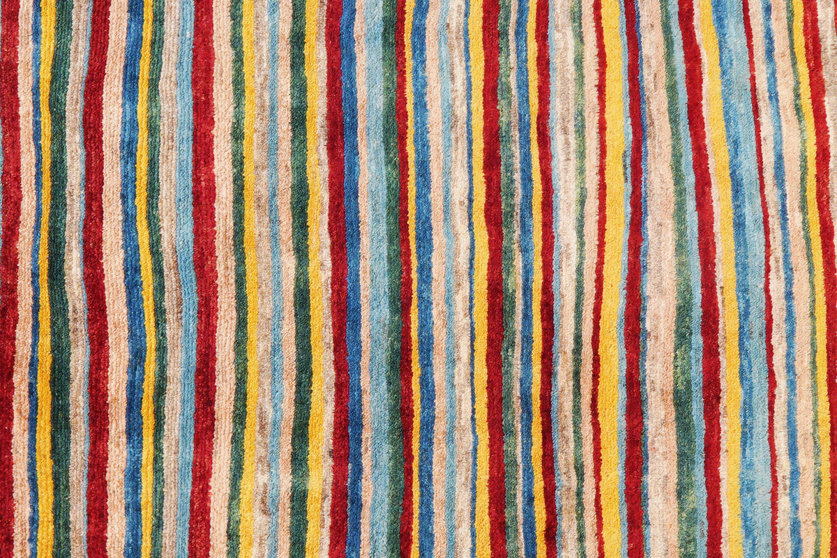 Vintage Carpet Gabbeh Sonnat 150x150cm Colorful Nature-inspired motifs