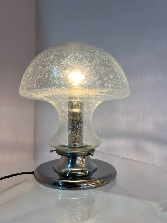 Vintage Tischlampe Mushroom von Baum Leuchten Neheim