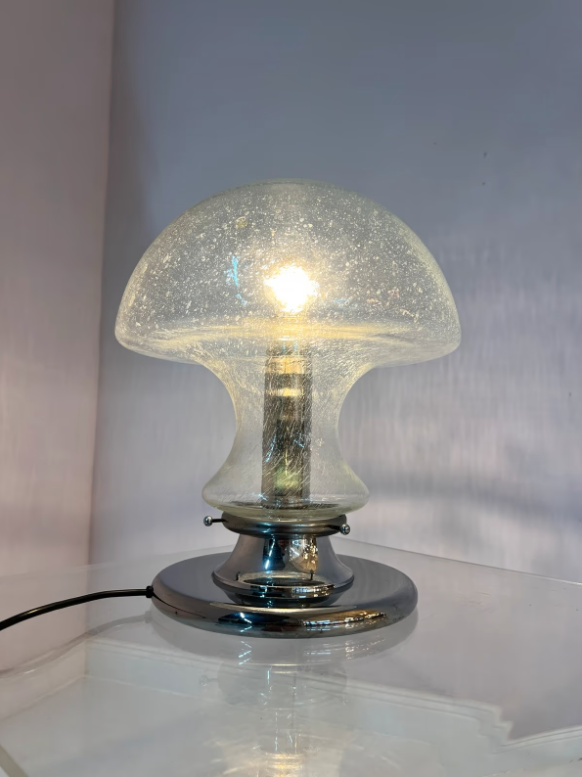 Vintage Tischlampe Mushroom von Baum Leuchten Neheim