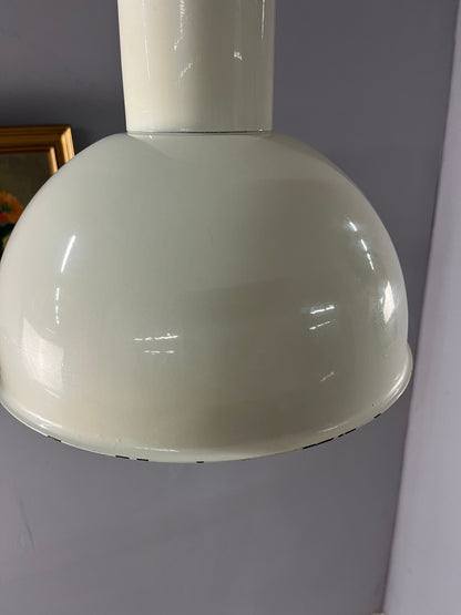 Vintage Hängelampe Bunker weiß von Jo Hammerborg für Fog und Mørup