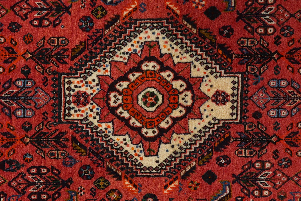 Tapis vintage Gashgai 200x87cm motif nature coloré