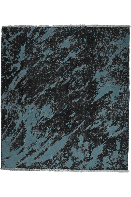 Tapis Vintage 148x132cm Motifs Colorés Inspirés de la Nature