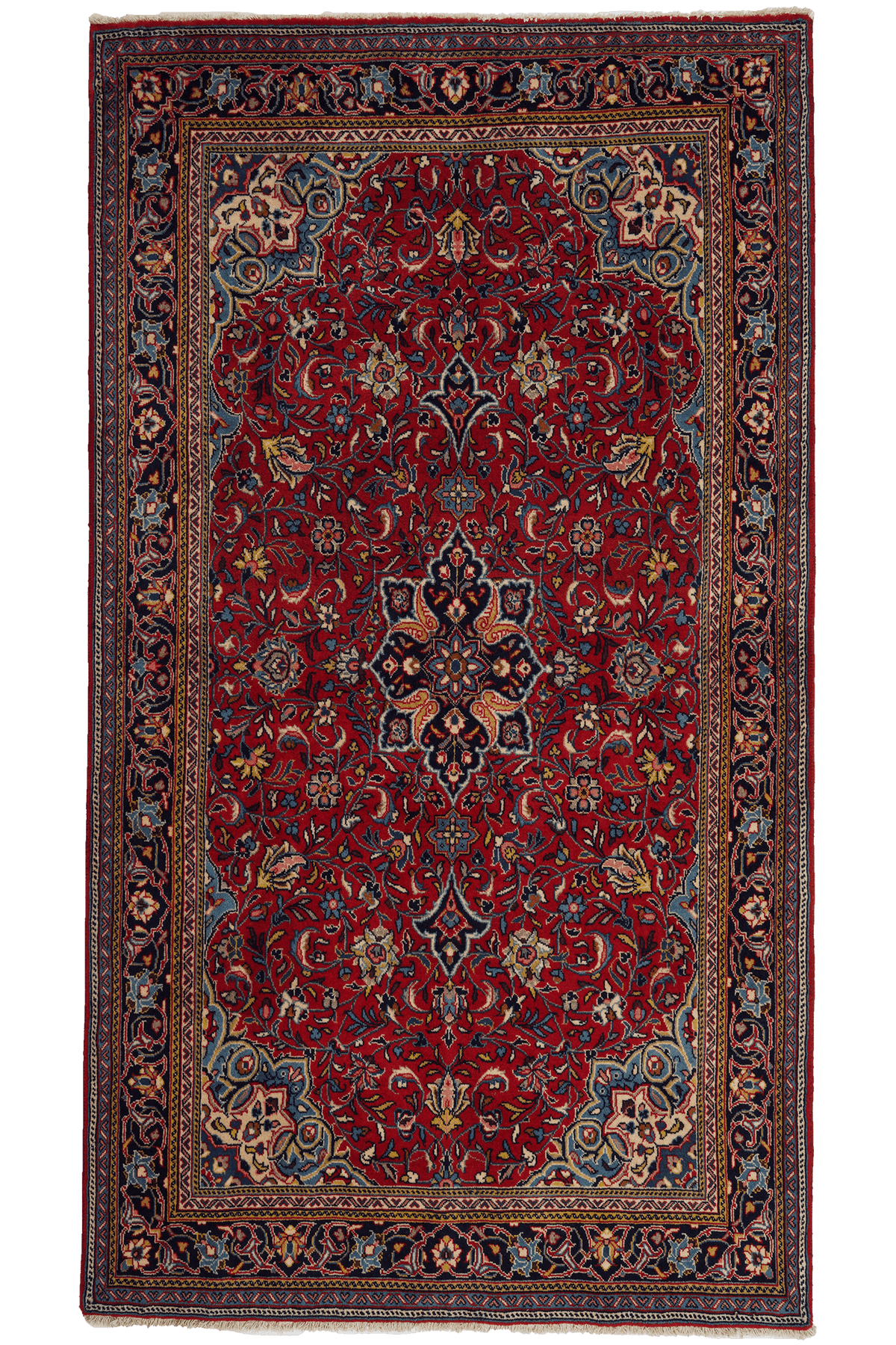 Tapis Sarough Vintage 224x125cm Médaillon coloré
