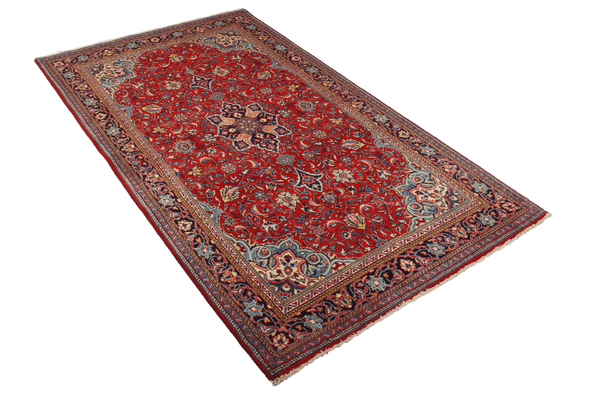 Tapis Sarough Vintage 224x125cm Médaillon coloré