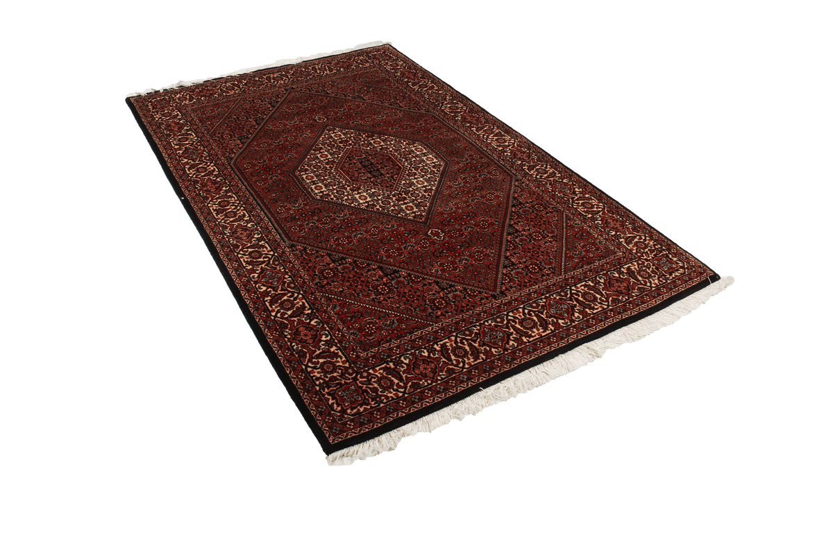 Tapis vintage Bidjar Zandjan 228x140cm motifs naturels colorés