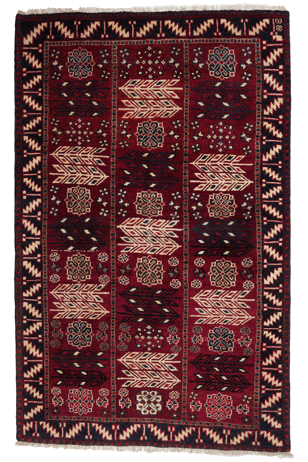 Vintage Teppich Lori 206x130cm bunt Naturmotive