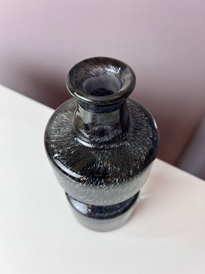 Vintage Vase grau von Bo Borgström für Åseda Glasbruk