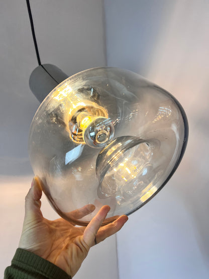 Hänge- oder Deckenlampe Glas Chrom von Glashütte Limburg