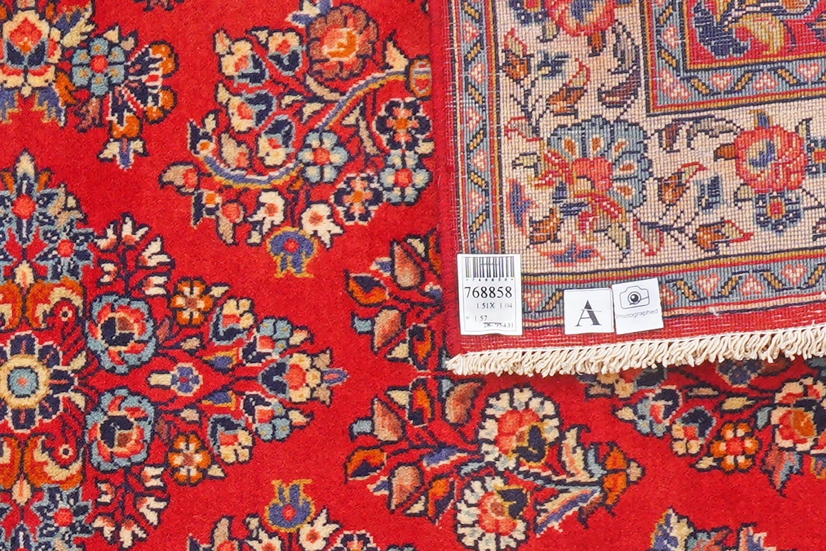 Tapis Vintage Sarough 151x104cm Motifs Colorés Inspirés de la Nature