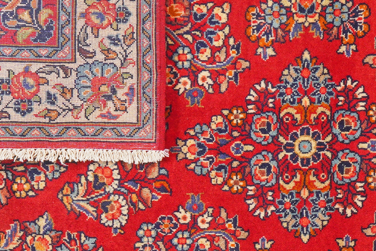 Tapis Vintage Sarough 151x104cm Motifs Colorés Inspirés de la Nature
