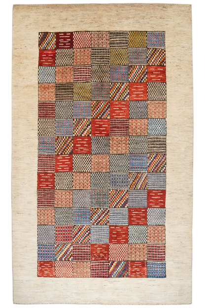 Vintage carpet Rizbaf 247x147cm colorful