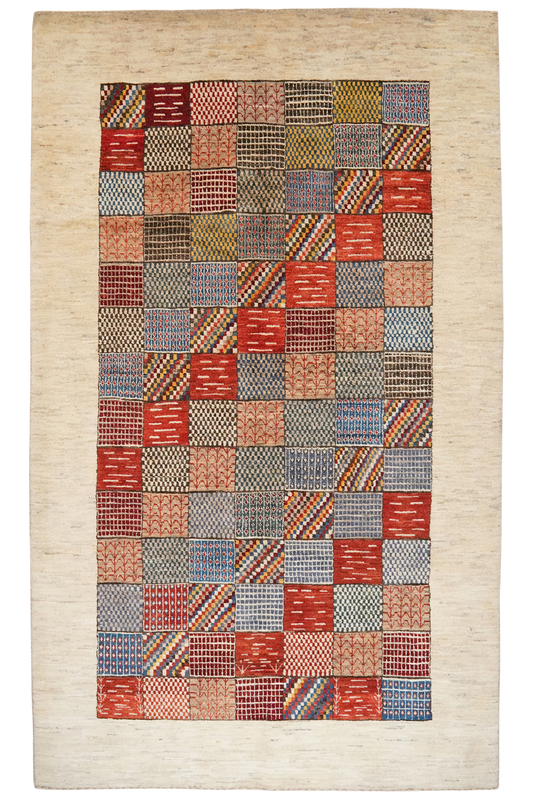 Vintage carpet Rizbaf 247x147cm colorful