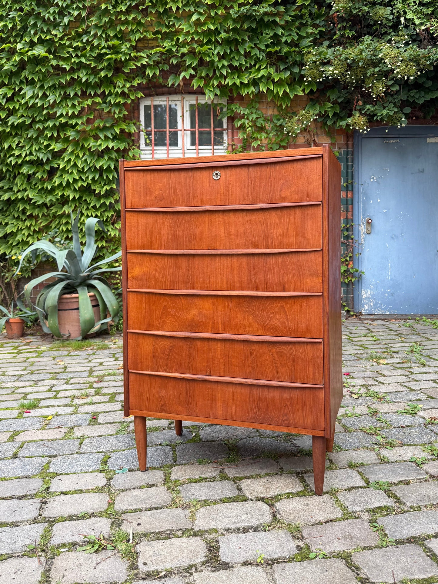 Vintage Kommode Teak Dänemark, 6 Schubladen, Mid-Century