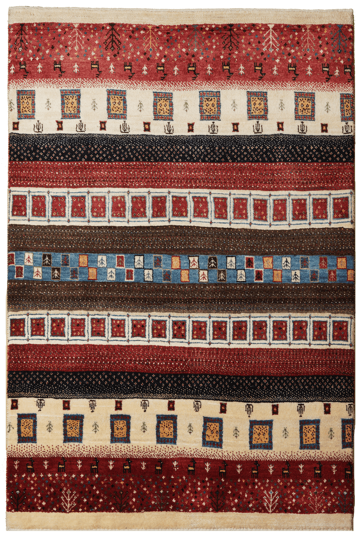 Vintage Rizbaf Teppich Bunt 154x102cm