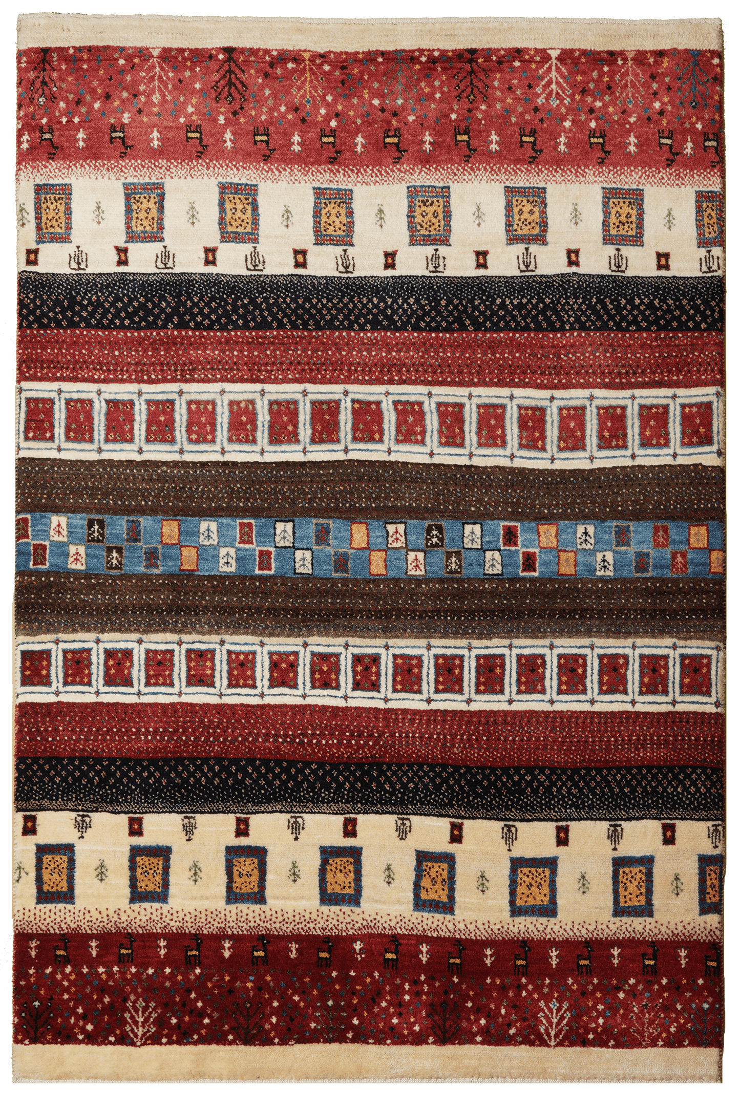 Vintage Rizbaf Teppich Bunt 154x102cm