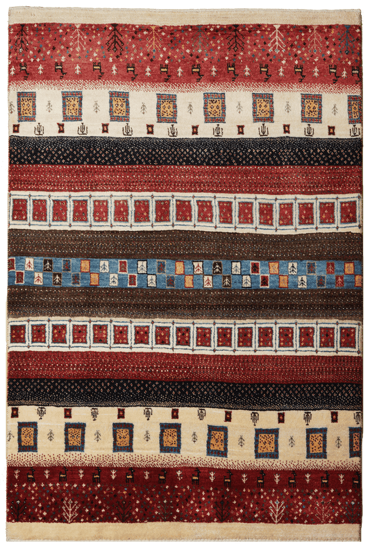 Vintage Rizbaf Teppich Bunt 154x102cm