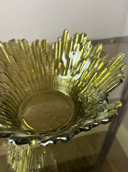 Schale Revontulet grau Glas von Tauno Wirkkala für Humppila