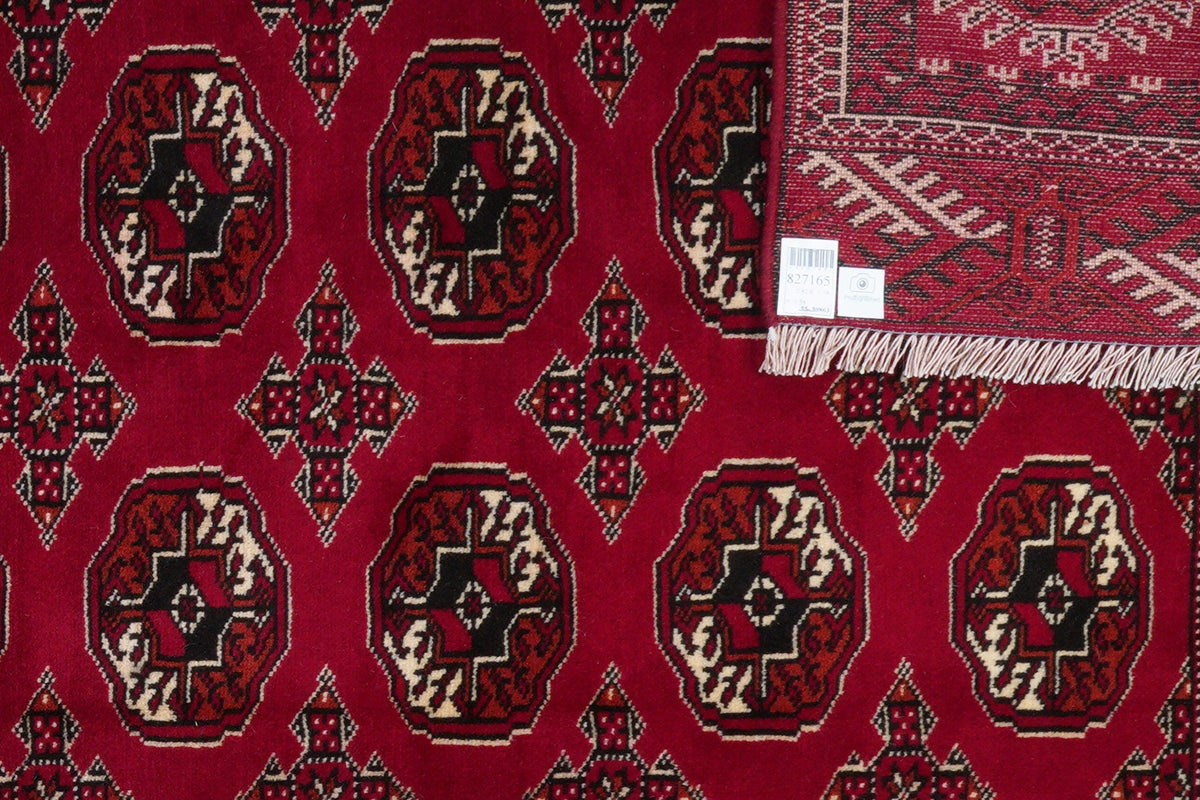 Tapis Vintage Turkman 282x198cm Motifs Colorés Inspirés de la Nature