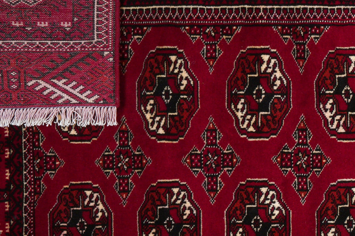 Tapis Vintage Turkman 282x198cm Motifs Colorés Inspirés de la Nature