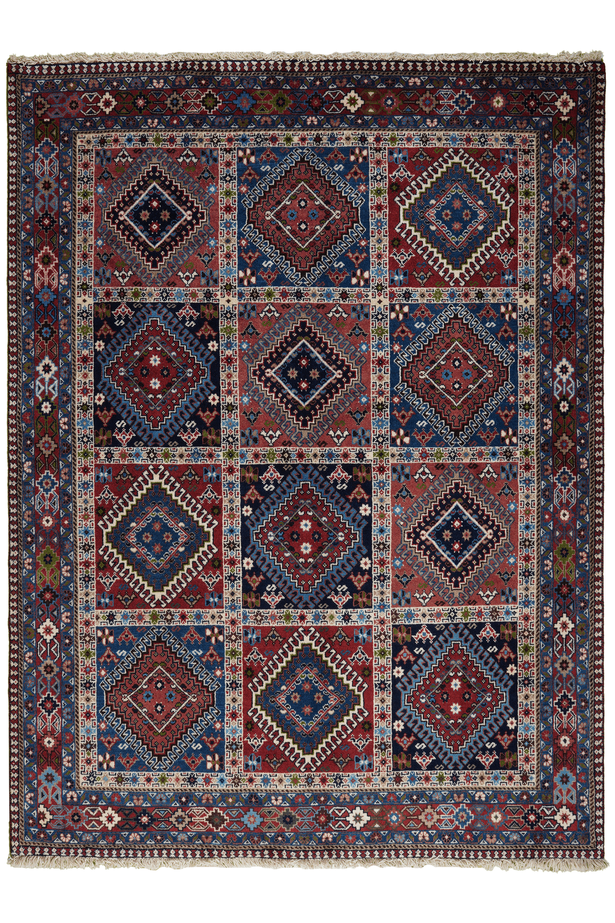 Tapis vintage Yalameh coloré 201x149cm