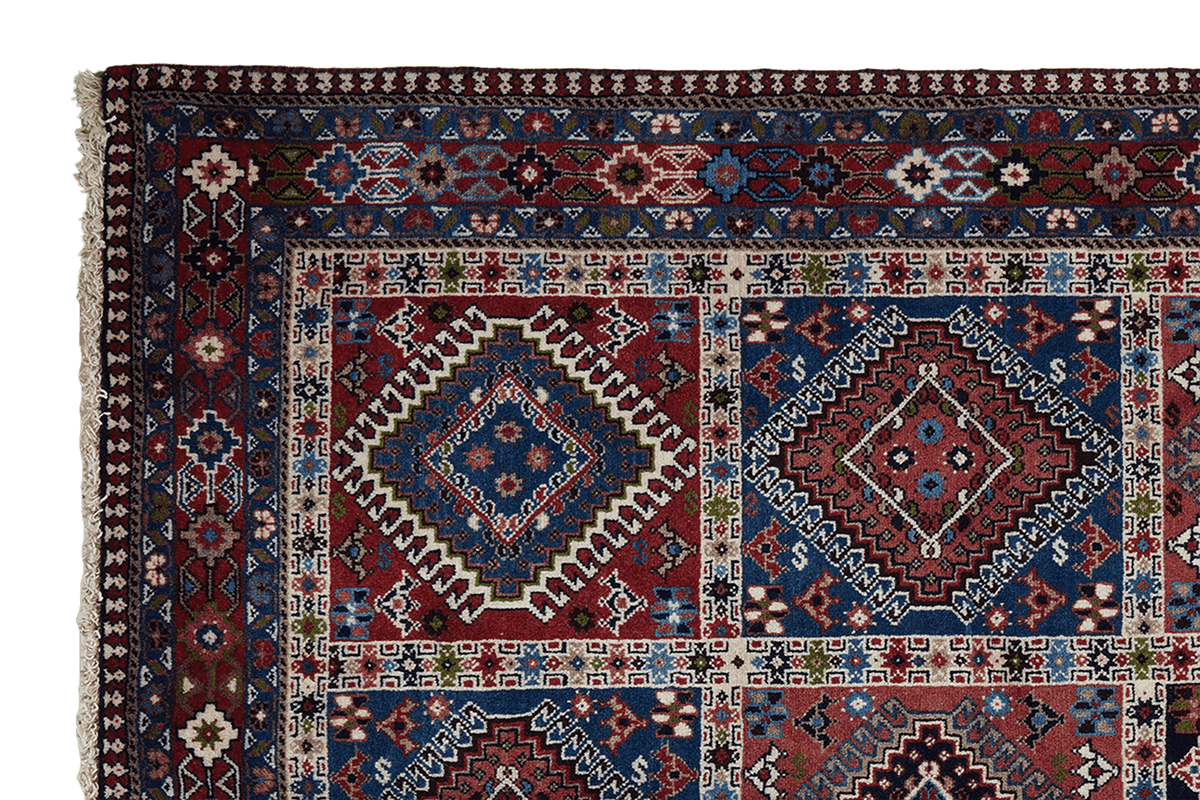 Tapis vintage Yalameh coloré 201x149cm