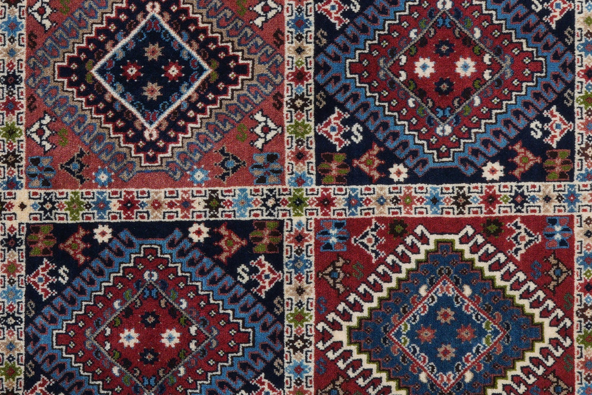Tapis vintage Yalameh coloré 201x149cm