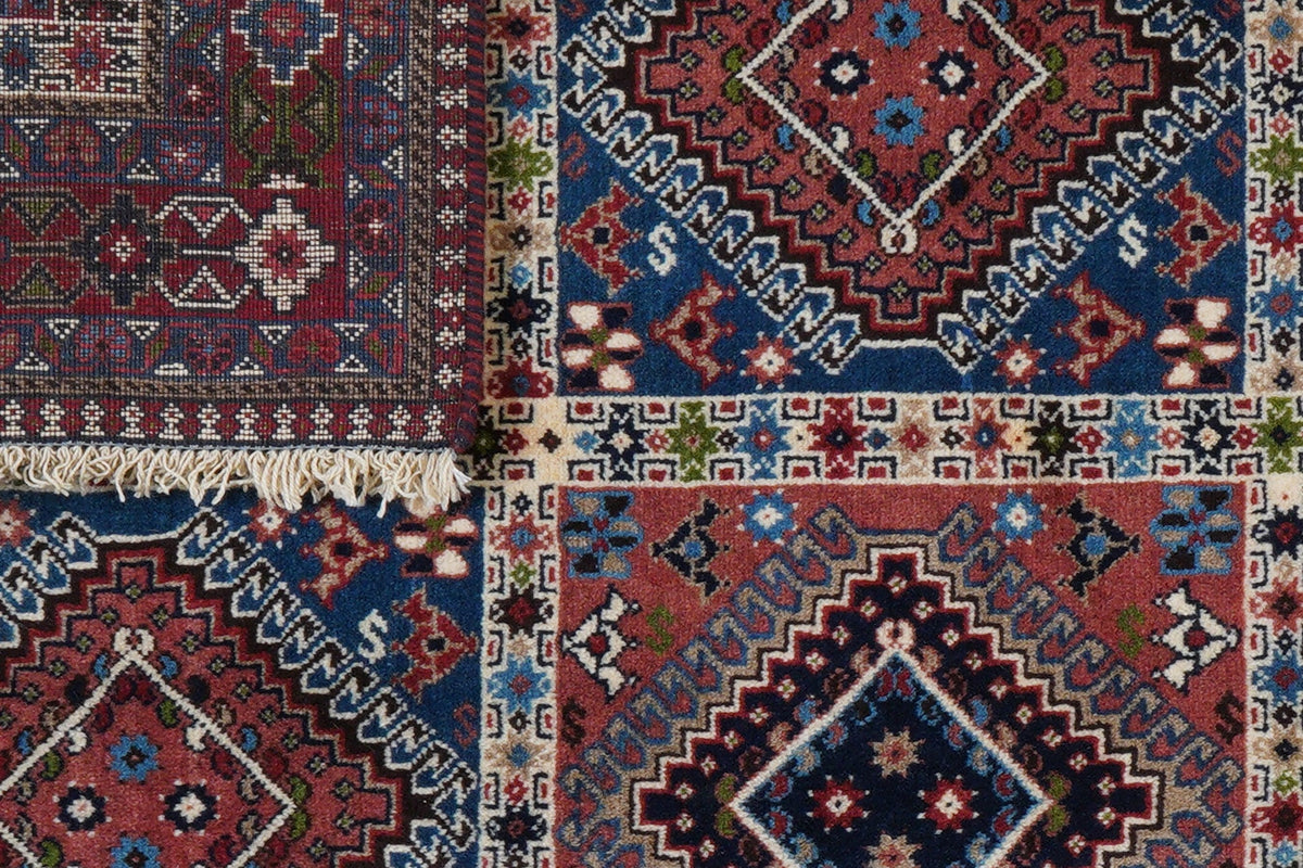 Tapis vintage Yalameh coloré 201x149cm