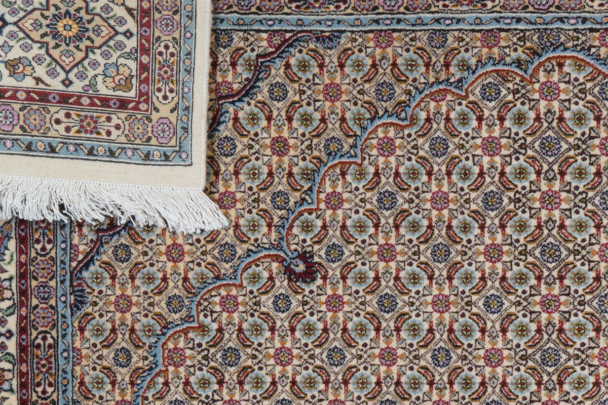 Tapis Vintage Moud 295x194cm Motifs Colorés Inspirés de la Nature
