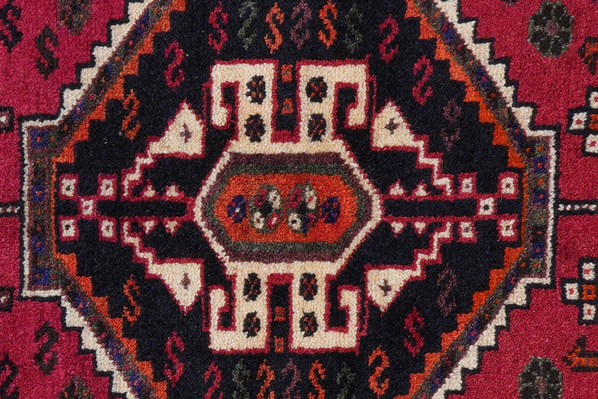 Tapis vintage Gashgai 159x123cm motif nature coloré