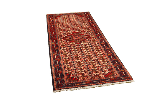 Vintage carpet Assadabad 199x80cm colorful nature motifs