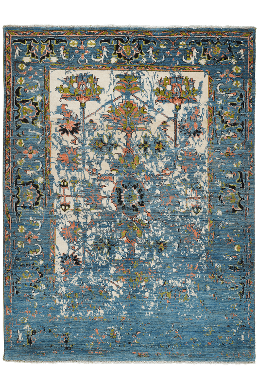 Vintage Rizbaf carpet colorful 205x155cm