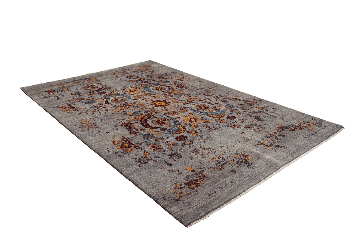 Vintage Teppich Rizbaf 292x193cm bunt Naturmotive