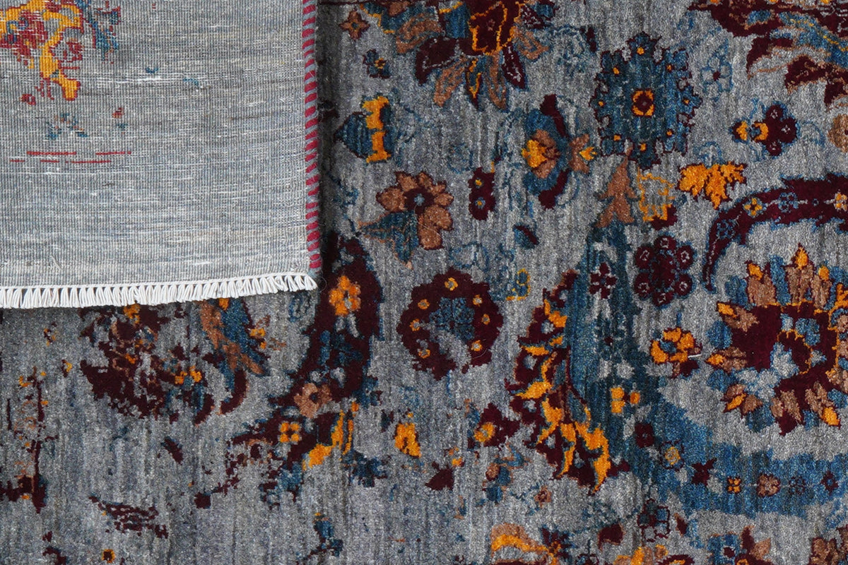 Vintage Teppich Rizbaf 292x193cm bunt Naturmotive