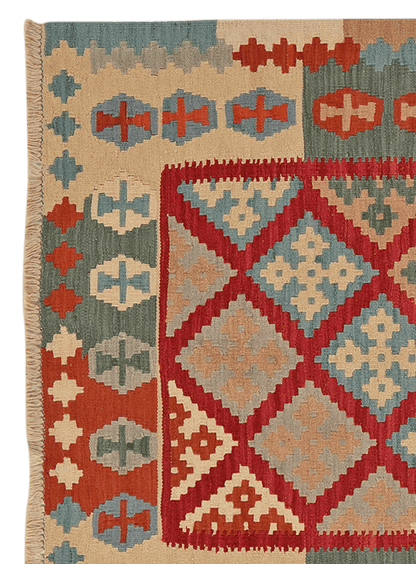 Vintage Kelim Gashgai carpet colorful 178x123cm