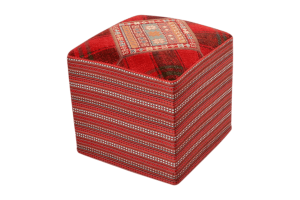 Handmade Pouf 47x47cm colorful