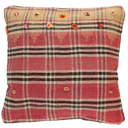 Coussin Kelim Fait Main 65x65cm Coloré