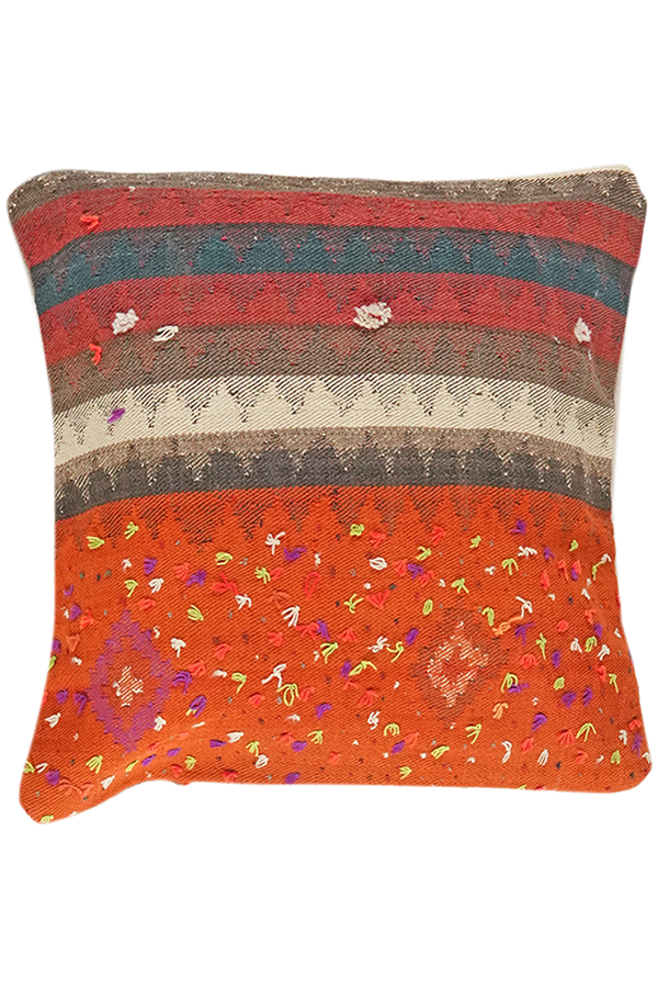 Vintage cushion kilim colorful handmade 65x65cm