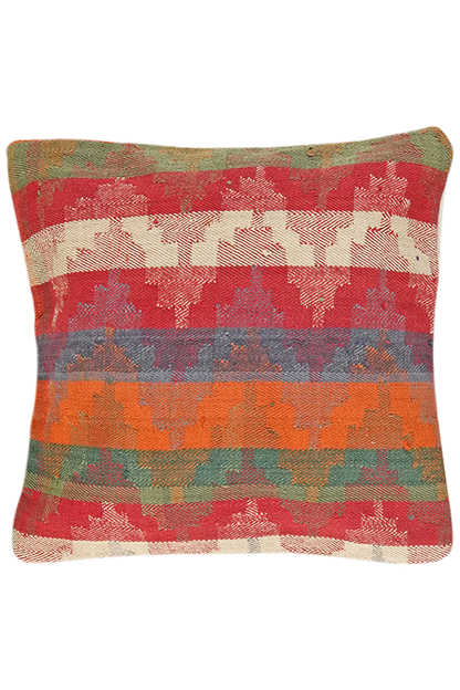 Coussin Vintage Kelim Coloré fait main neuf