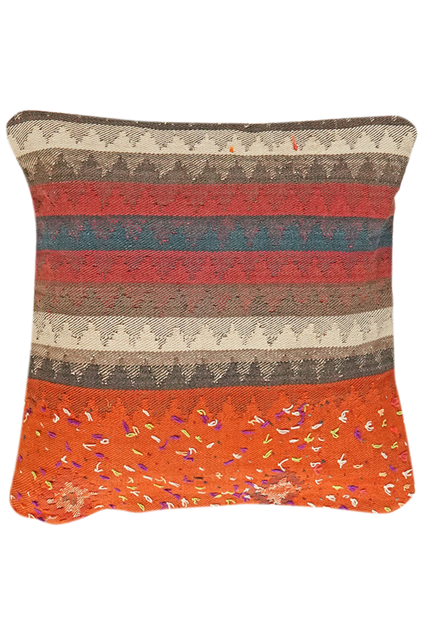 Vintage Kissen Kelim bunt 65x65cm handgefertigt neu