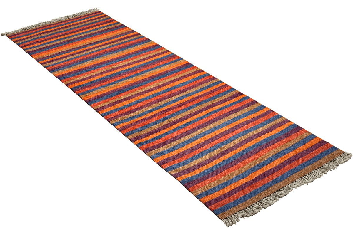 Vintage Kelim Gashgai carpet colorful 193x65cm