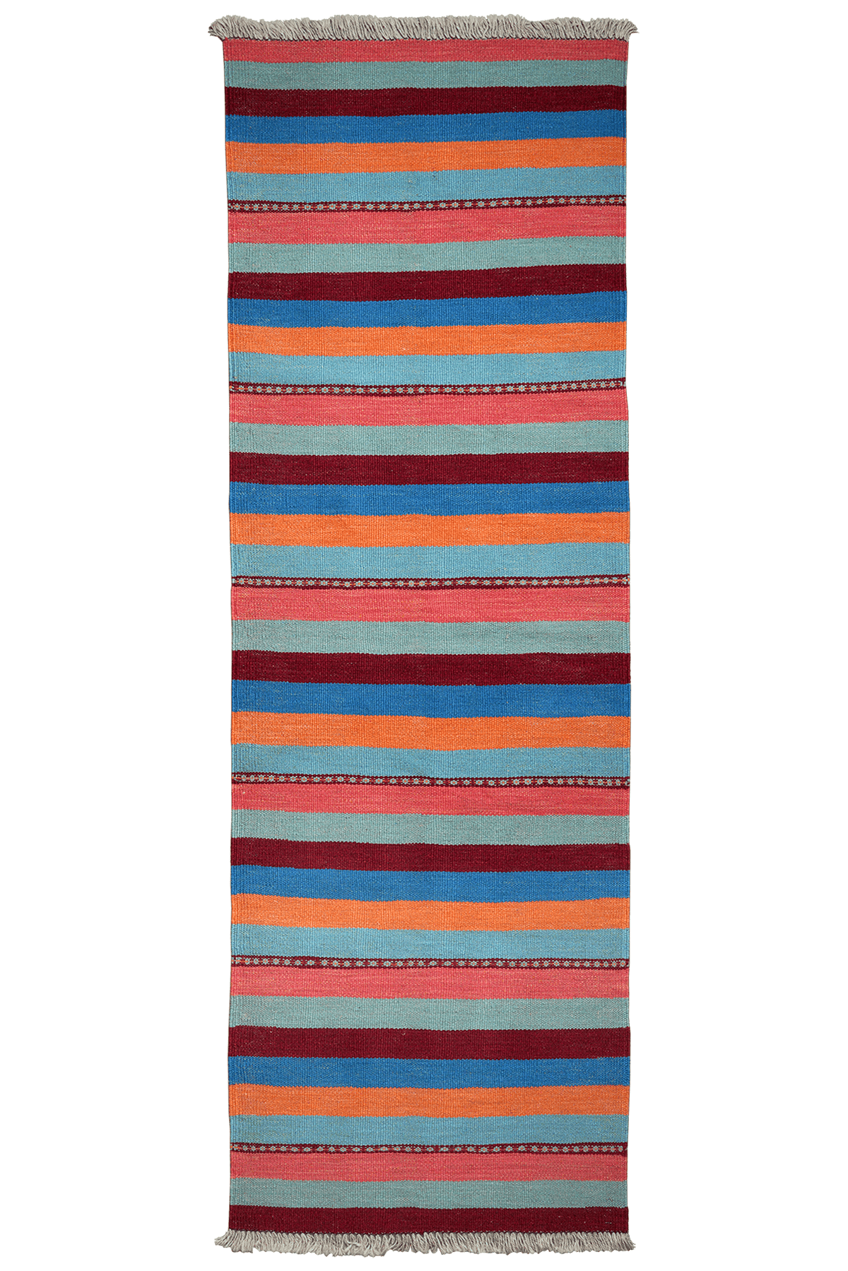 Vintage carpet Kilim Gashgai colorful 195x61cm