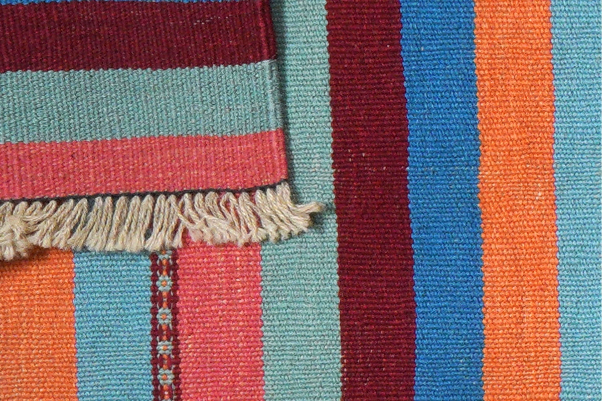 Vintage carpet Kilim Gashgai colorful 195x61cm