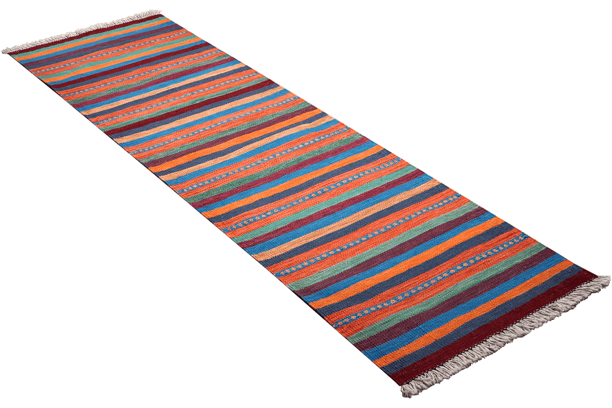 Kelim Gashgai 194x57cm Vintage Teppich